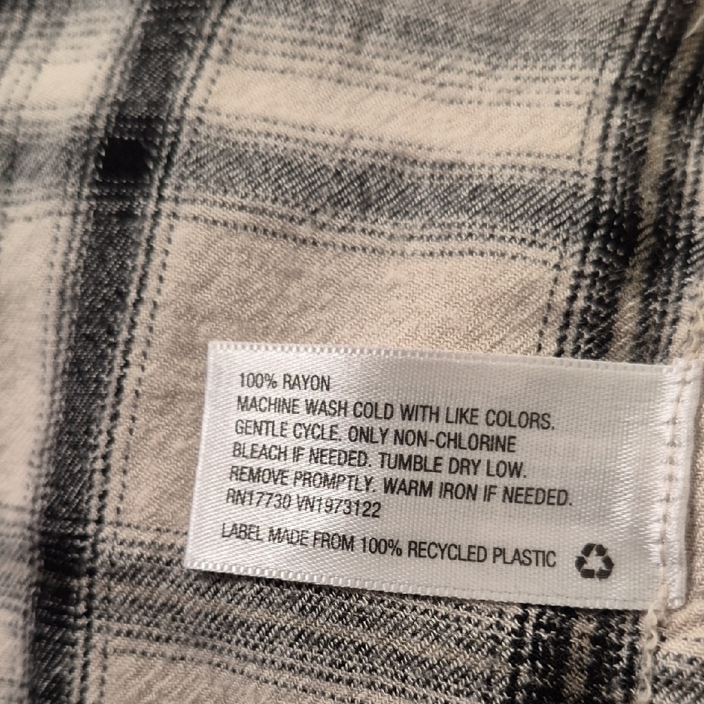 Mossimo Supply Co. Black and White Checkered Shirt - Picture 7 of 7